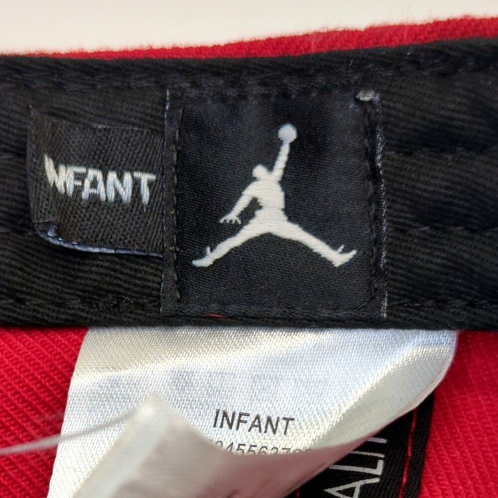 Nike Air Jordan Black Jumpman Logo Snapback Hat/Cap Red Infant - Picture 5 of 5
